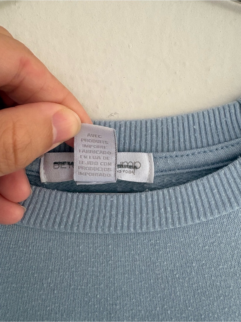 Beyond Yoga Beyond Bump Blue Crewneck Pullover Sweatshirt Modal Fleece Size XS - Picture 3 of 6